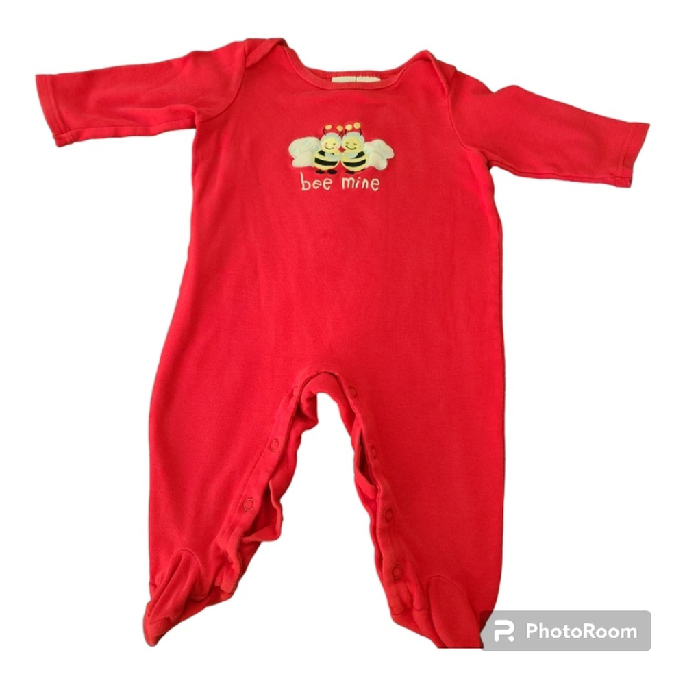 Circo Footed Valentines Bee Mine Onesie 9mos